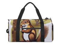 Sac de sport pour homme et femme avec compartiment à chaussures, Animal mangeur de noix, Taille unique, Art Déco
