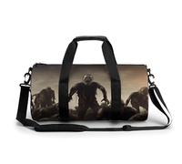 Sac de sport pour homme et femme avec compartiment à chaussures, De nombreux zombies, 17.7in/9in/9in, Art Déco
