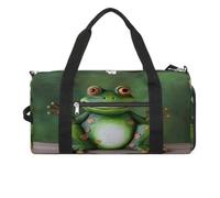 Sac de sport pour homme et femme avec compartiment à chaussures et poche humide, cascade paysage naturel, sac de voyage pour voyage, sport, fitness, entraînement, Bienvenue grenouille, Taille unique,