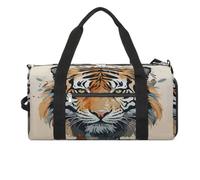 Sac de sport pour homme et femme avec compartiment à chaussures et poche humide, motif tête de tigre Année du tigre pour voyage, sport, fitness, entraînement, Année du Tigre Visage de Tigre, Taille