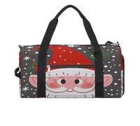 Sac de sport pour homme et femme avec compartiment à chaussures et poche humide, sac de voyage de Noël amusant pour voyage, sport, fitness, entraînement, Nains de Noël drôles, Taille unique, Sac de