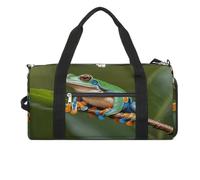 Sac de sport pour homme et femme avec compartiment à chaussures et poche humide, sac de voyage pour guitares électriques orange, pour voyage, sport, fitness, entraînement, Grenouilles d'arbre de la