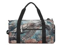 Sac de sport pour homme et femme avec compartiment à chaussures et poche humide, sac de voyage Turtle pour voyage, sport, fitness, entraînement, Tortue, Taille unique, Sac de voyage
