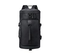 Sac de sport pour homme et femme avec compartiment à chaussures et poche, sac de nuit pour yoga, voyage, natation, camping, léger et mignon, Noir , Taille unique