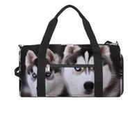 Sac de sport pour homme et femme avec compartiment à chaussures, Husky Dog, Taille unique, Art Déco