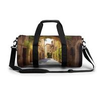 Sac de sport pour homme et femme avec compartiment à chaussures, Italian Street, 17.7in/9in/9in, Art Déco