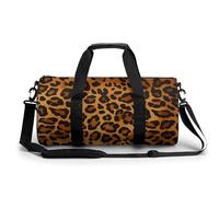 Sac de sport pour homme et femme avec compartiment à chaussures Motif pandas, léopard, 17.7in/9in/9in, Art Déco