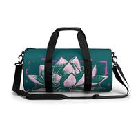 Sac de sport pour homme et femme avec compartiment à chaussures Motif pandas, Namaste fleuri, 17.7in/9in/9in, Art Déco