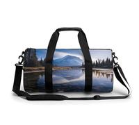 Sac de sport pour homme et femme avec compartiment à chaussures Motif pandas, Vue magnifique à Banff, 17.7in/9in/9in, Art Déco