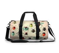 Sac de sport pour homme et femme avec compartiment à chaussures, poche humide, petits insectes, style dessin animé, 45 cm/22,9 cm/22,9 cm, Style :, 17.7in/9in/9in