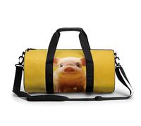 Sac de sport pour homme et femme avec compartiment à chaussures, poche humide Piggy Is Jumping