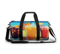 Sac de sport pour homme et femme avec compartiment à chaussures, poche humide, style Happy Hour, 45 cm/22,9 cm/22,9 cm, Style :, 17.7in/9in/9in