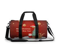Sac de sport pour homme et femme avec compartiment à chaussures, poche humide, style joyeux Noël et bonne année, 45 cm/22,9 cm/22,9 cm, Style :, 17.7in/9in/9in