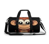 Sac de sport pour homme et femme avec compartiment à chaussures, poche humide, style singe de dessin animé, 45 cm/22,9 cm/22,9 cm, Style :, 17.7in/9in/9in