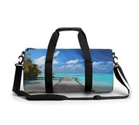 Sac de sport pour homme et femme avec compartiment à chaussures, poche humide, vacances maldives, 45 cm/22,9 cm/22,9 cm, Style :, 17.7in/9in/9in