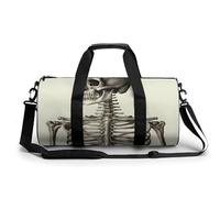Sac de sport pour homme et femme avec compartiment à chaussures, Squelette humaine., 17.7in/9in/9in, Art Déco
