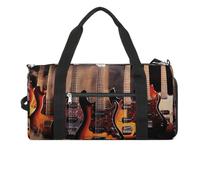 Sac de sport pour homme et femme avec compartiment pour chaussures et compartiment humide, sac de voyage cool pour guitare électrique, sac de week-end, sac de nuit pour natation, fitness,