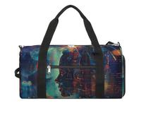 Sac de sport pour homme et femme avec compartiment pour chaussures et compartiment humide, sac de voyage, sac de voyage pour code et données, sac de voyage pour la natation, le fitness,