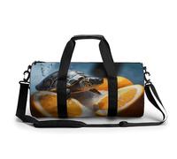 Sac de sport pour homme et femme avec compartiments pour partitions de musique, Tortues sortant d'oranges, 17.7in/9in/9in