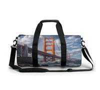 Sac de sport pour homme et femme avec imprimé Golden Gate Bridge, article personnel, sac d'entraînement léger pour voyage, sport, fitness, Noir , 17.7in/9in/9in, Organiseur de sac