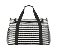 Sac de sport pour homme et femme avec imprimé rayures à pois dorés et encre