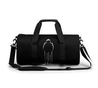 Sac de sport pour homme et femme avec petite clochette et nœud - Sac de nuit avec compartiment, Man After the Rain, 17.7in/9in/9in