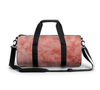 Sac de sport pour homme et femme - Beau sac de sport à imprimé floral - Sac de voyage imperméable pour le sport et l'entraînement, Texture argile rouge, 17.7in/9in/9in