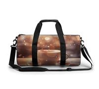 Sac de sport pour homme et femme, cœurs dessinés sur le café, petits sacs de voyage pour les voyages de nuit, sac de week-end, grand sac de sport, cœurs dessinés sur le café, Cœurs dessinés sur le
