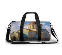 Sac de sport pour homme et femme - Imprimé église arménienne - Article personnel - Sac d'entraînement léger pour voyage, sport, fitness, Noir , 17.7in/9in/9in, Organiseur de sac