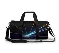 Sac de sport pour homme et femme - Imprimé lumière laser - Article personnel - Léger - Pour voyage, sport, fitness, Noir , 17.7in/9in/9in, Organiseur de sac
