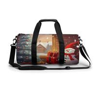 Sac de sport pour homme et femme - Imprimé Merry Christmas Day - Sac de sport de voyage - Sac de sport avec compartiment à chaussures - 45 cm/22,9 cm/22,9 cm, Merry Christmas Day, 17.7in/9in/9in