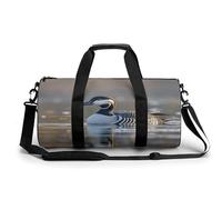 Sac de sport pour homme et femme - Imprimé oie sauvage par The Bridge - Article personnel - Sac d'entraînement léger pour voyage, sport, fitness, Noir , 17.7in/9in/9in, Organiseur de sac