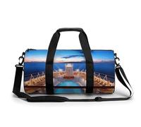 Sac de sport pour homme et femme Motif bateau de croisière avec chaussures et compartiment humide - Sac de sport pour voyage, sport, fitness et entraînement