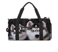 Sac de sport pour homme et femme, motif chien husky, sac de sport, sac de sport avec compartiment à chaussures, chien husky, taille unique, Husky Dog, Taille unique