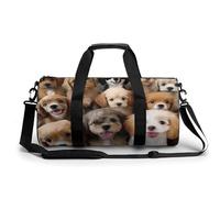 Sac de sport pour homme et femme - Motif chiens mignons - Sac de sport cylindrique léger pour basket-ball, football, week-end, style 16, 45 cm/22,9 cm/22,9 cm, Style 16, 17.7in/9in/9in
