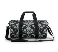 Sac de sport pour homme et femme - Motif damassé - Cylindrique - Léger - Pour basket-ball, football, week-end, style 33, 45 cm/22,9 cm/22,9 cm, Style 33, 17.7in/9in/9in