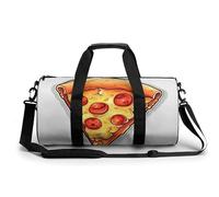 Sac de sport pour homme et femme - Motif dessin animé - Pizza - Sac de sport cylindrique léger - Pour basket-ball, football, week-end, 45 cm/22,9 cm/22,9 cm, Style :, 17.7in/9in/9in