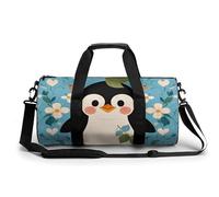 Sac de sport pour homme et femme Motif éléphant Violet, Imprimé pingouin mignon, 17.7in/9in/9in