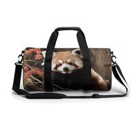Sac de sport pour homme et femme Motif éléphant Violet, Pandas rouges, 17.7in/9in/9in