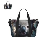 Sac de sport pour homme et femme Motif éléphants au bord de la mer Sac de sport avec compartiment à chaussures Sac de voyage léger, Animaux mignons dans l'animation, Taille unique, Sac de voyage