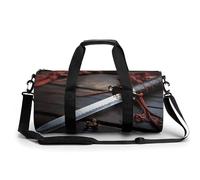 Sac de sport pour homme et femme - Motif épée de samouraï du Japon - Sac de sport avec compartiment à chaussures - Épée de samouraï du Japon - 45 cm/22,9 cm/22,9 cm, Épée de samouraï japonaise.,