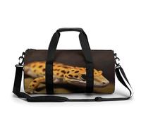 Sac de sport pour homme et femme, motif léopard Little Gecko, sac de sport cylindrique léger pour basket-ball, football, week-end, 45 cm/22,9 cm/22,9 cm, Style :, 17.7in/9in/9in