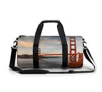 Sac de sport pour homme et femme, motif lézard blanc, sac de nuit avec compartiment, Golden Gate Bridge, 17.7in/9in/9in