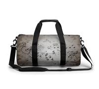 Sac de sport pour homme et femme, motif notes de musique, sac de sport cylindrique léger pour basket-ball, football, week-end, style, 45 cm/22,9 cm/22,9 cm, Style :, 17.7in/9in/9in