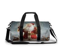 Sac de sport pour homme et femme - Motif Père Noël - Cylindrique - Léger - Pour basket-ball, football, week-end, style 21, 45 cm/22,9 cm/22,9 cm, style-21, 17.7in/9in/9in