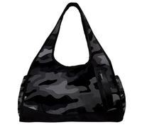 Sac de sport pour homme et femme - Sac de gym pour femme - Sac de week-end - Vert - Tortue tropicale - Bambou - Fleur de perroquet, Motif 1951, 47x16.5x27cm(18.5x6.5x10.6in)