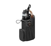 Sac de sport pour homme et femme - Sac de sport à bandoulière - Avec porte-bouteille - Poches pour téléphone - Gobelet en papier isotherme, Noir , 20x9cm