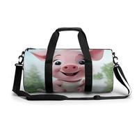 Sac de sport pour homme et femme - Sac de sport - Aigle chauve nord-américain - Sac de voyage imperméable pour le sport et l'entraînement, Petit cochon rose, 17.7in/9in/9in