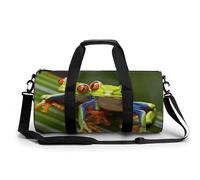 Sac de sport pour homme et femme - Sac de sport - Aigle chauve nord-américain - Sac de voyage imperméable pour le sport et l'entraînement, Grenouille aux yeux rouges., 17.7in/9in/9in