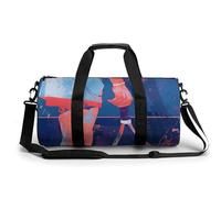 Sac de sport pour homme et femme, sac de sport, sac de voyage Old Stone Street, sac de voyage imperméable pour le sport et l'entraînement, Tenir une raquette de tennis, 17.7in/9in/9in